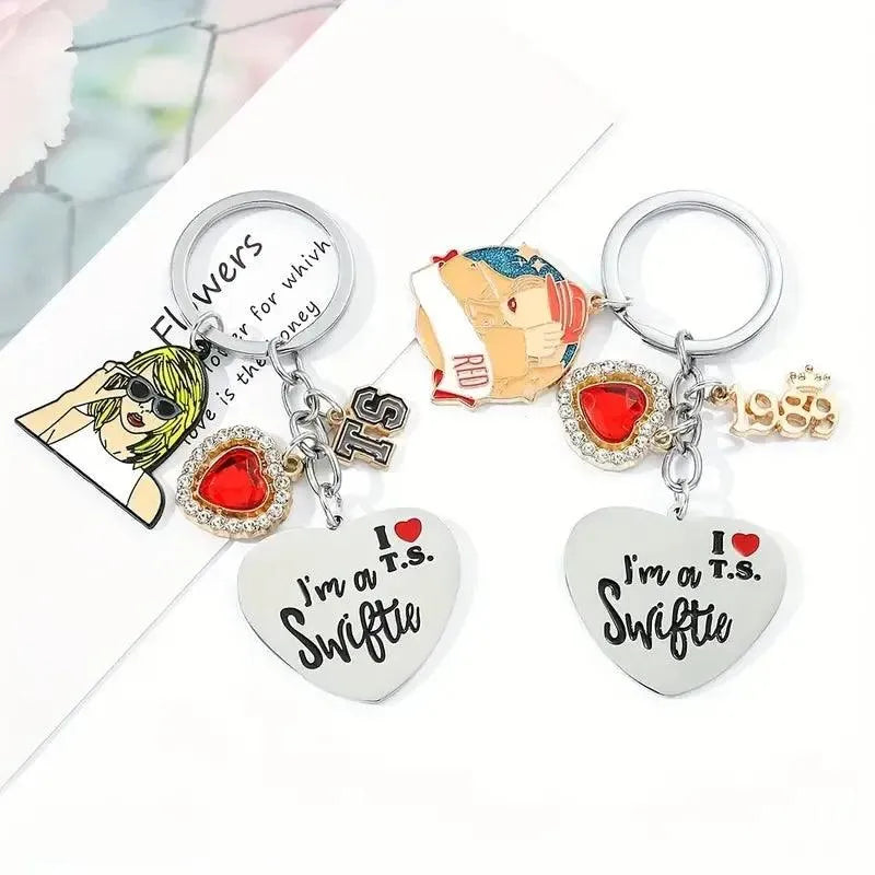 I Love Taylor Swift Alloy Keychain - Bear Hugs