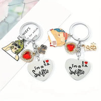 I Love Taylor Swift Alloy Keychain - Bear Hugs