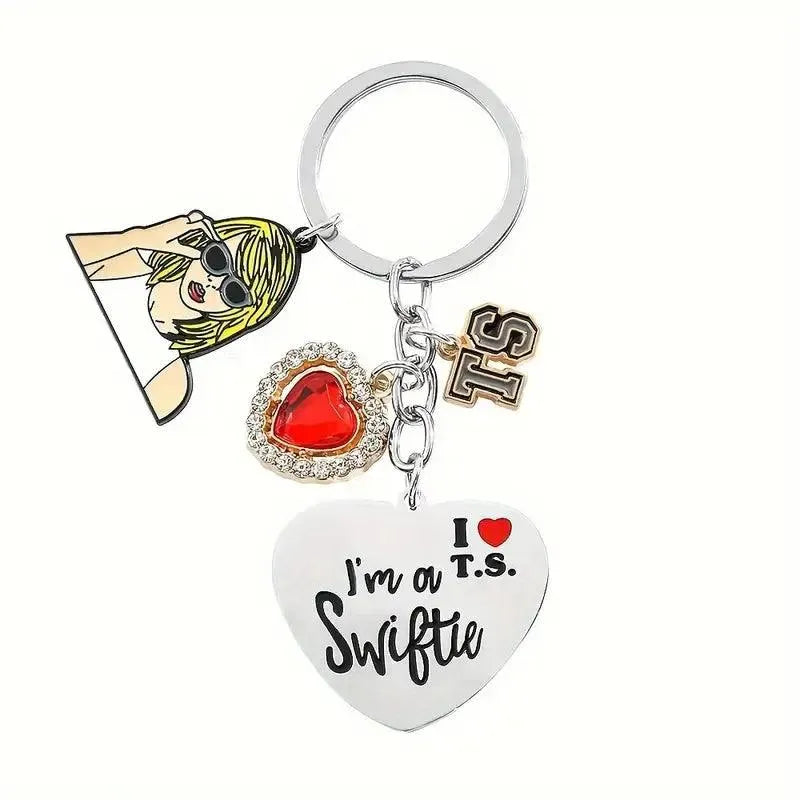 I Love Taylor Swift Alloy Keychain - Bear Hugs