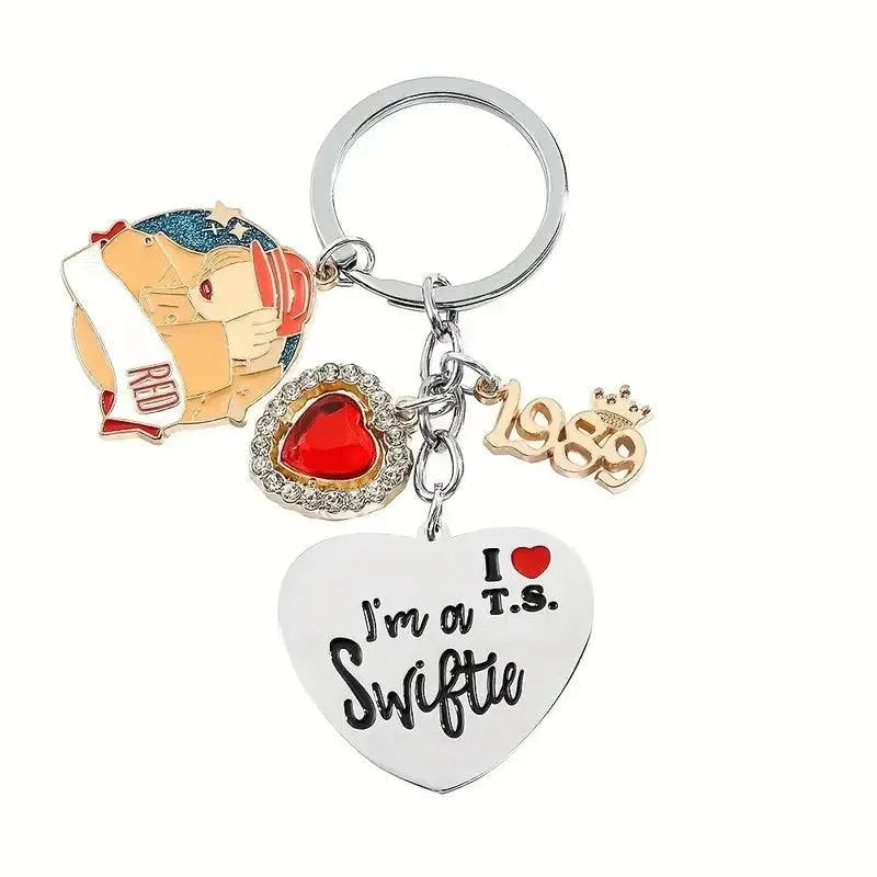 I Love Taylor Swift Alloy Keychain - Bear Hugs