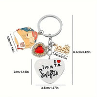 I Love Taylor Swift Alloy Keychain - Bear Hugs