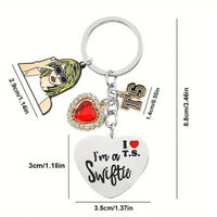 I Love Taylor Swift Alloy Keychain - Bear Hugs