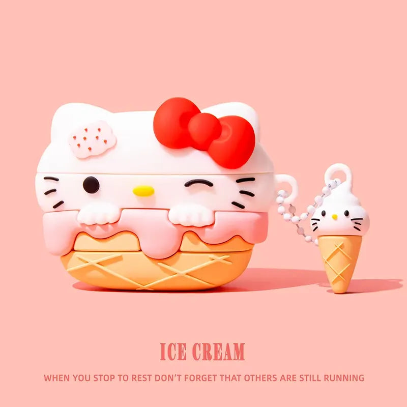 Ice Cream Hello Kitty Case (For Airpods)