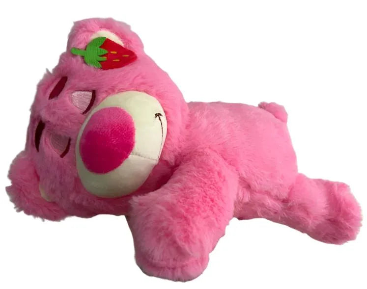 Sleeping Strawberry Bear Pillow Plushie