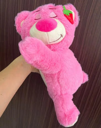 Sleeping Strawberry Bear Pillow Plushie