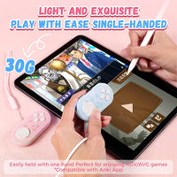 IINE Micro Bluetooth Controller, Pocket-sized Mini Gamepad for Switch/PC/Android/IOS, Pocket Game Controller with Auto-Fire Function/RGB Light/Keychain/Keyboard Mode - Bear Hugs