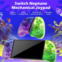 IINE Neptune Switch Controller, ALPS Joysticks Wireless Controller for Switch/Lite/OLED, Switch Gamepad Controller With Turbo/Macro/Wake-up/Screenshot/Dual Vibration/Motion/RGB Lights - Bear Hugs