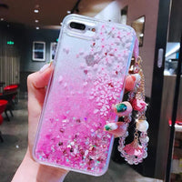 Pretty Sakura Liquid Phone Case for iphone 6/6s/6plus/6splus/7/7plus/8/8plus/X/XS/XR/XS Max/11/11pro/11pro Max PN3721 - Bear Hugs
