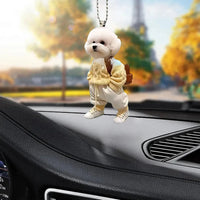 Cool Campus Puppy Acrylic Keychain