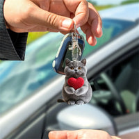 Cute Cat Feline Fancies Acrylic Keychain