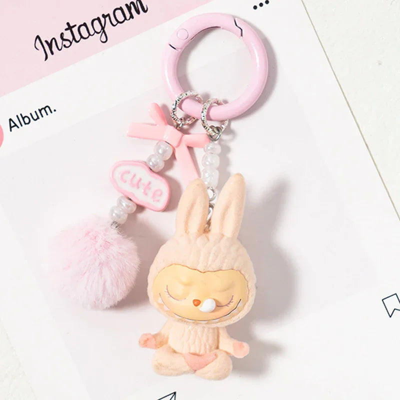 Labubu Yoga Poses Luxury Keychain