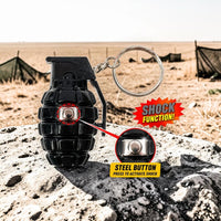 Tactical Grenade 2-in-1 LED Prank Shock Keychain