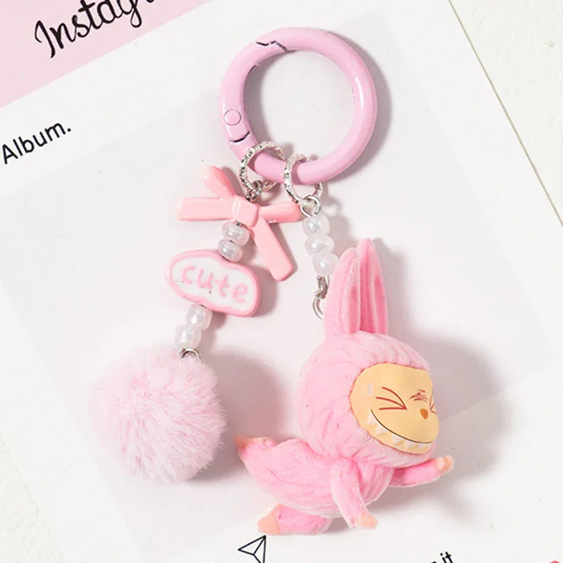 Labubu Yoga Poses Luxury Keychain