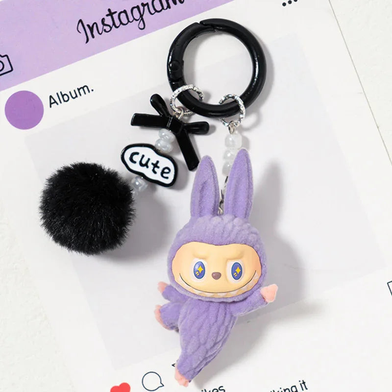 Labubu Yoga Poses Luxury Keychain