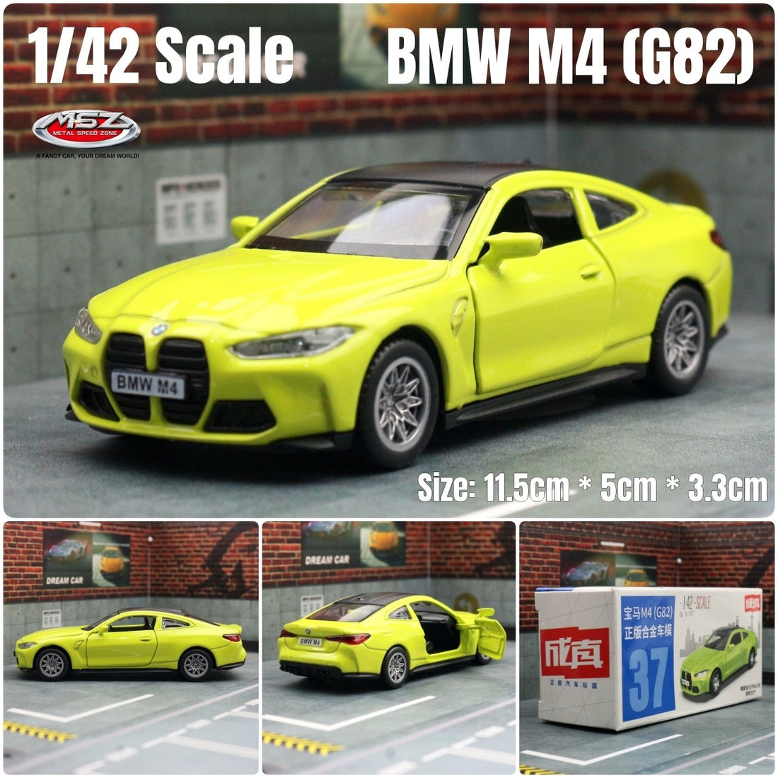 BMW M4 G82 1:42 Die-Cast Luxury Car