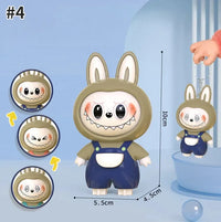 4 in 1 Mood Labubu Face Changing Keychain