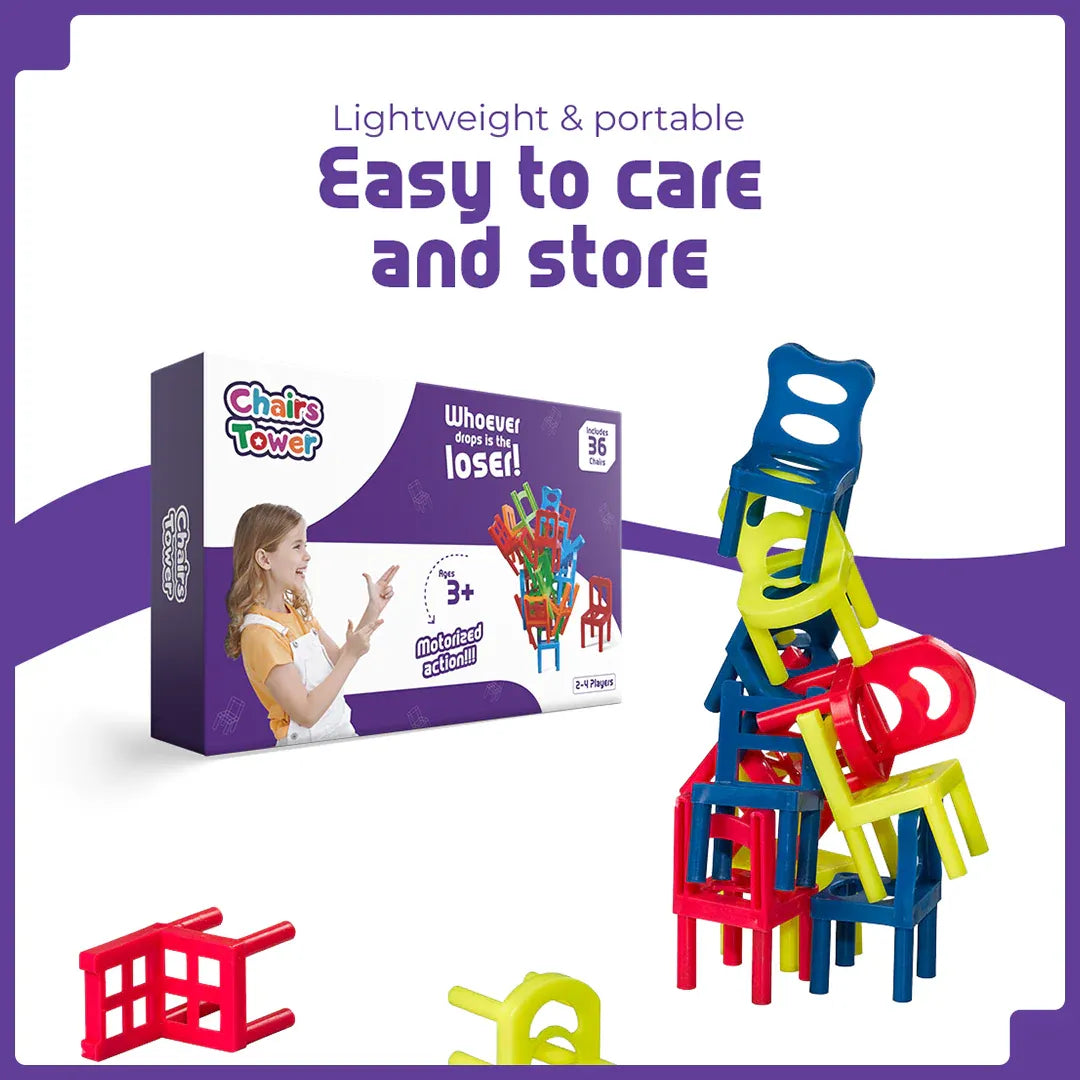 لعبة موازنة الكراسي المكدسة 