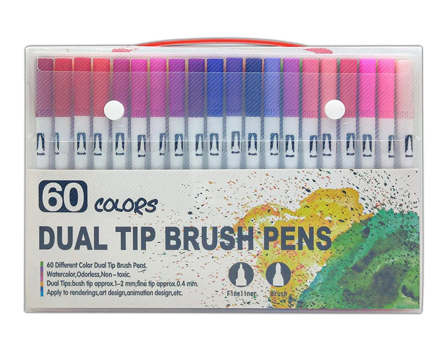 Chromatic 60-Color Dual Tip Brush Pen Set