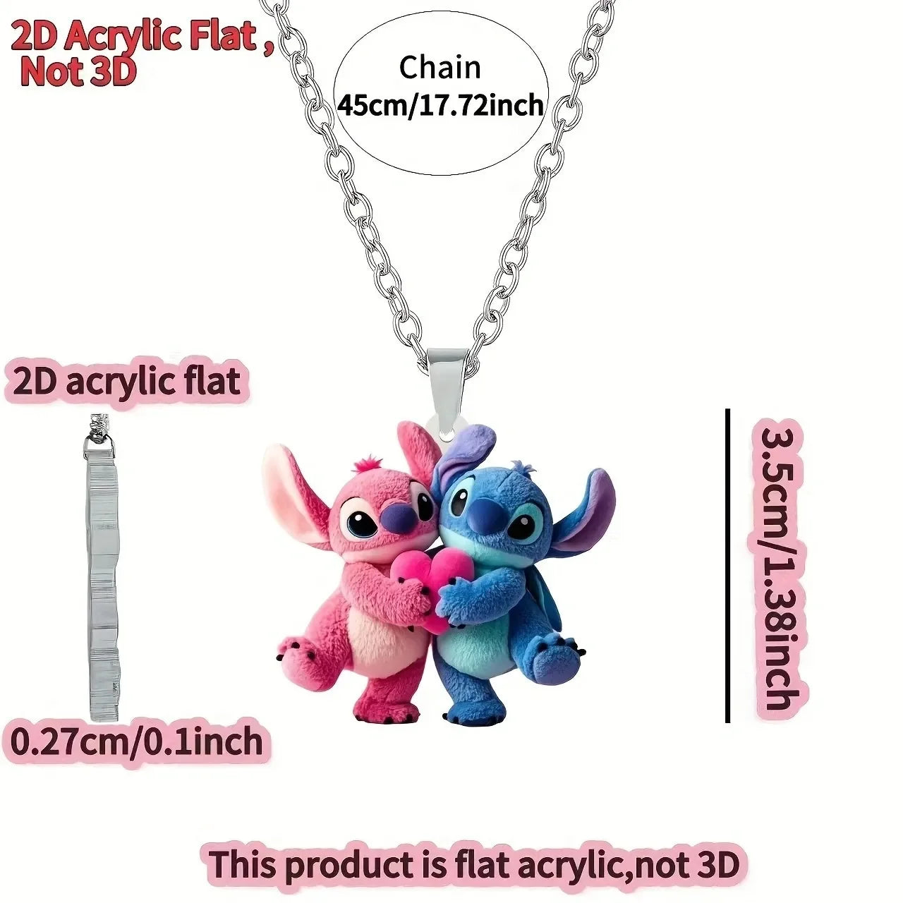 Stitch & Angel Eternal Love Keychain