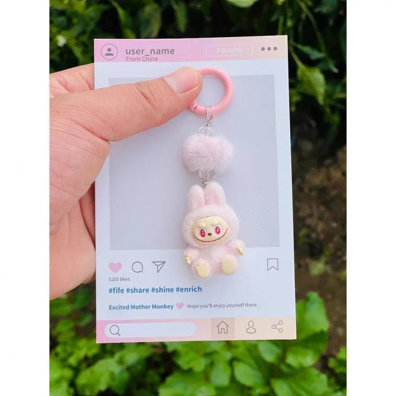 Labubu Elite Sitting Charm Keychain