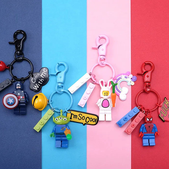 Brick Brigade Hero Blocks Keychain