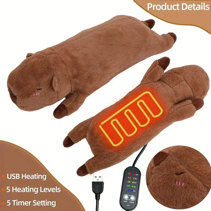 Relaxing Capybara Shaped Heating Belt