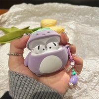 Flocked Eggplant Case (For AirPods)