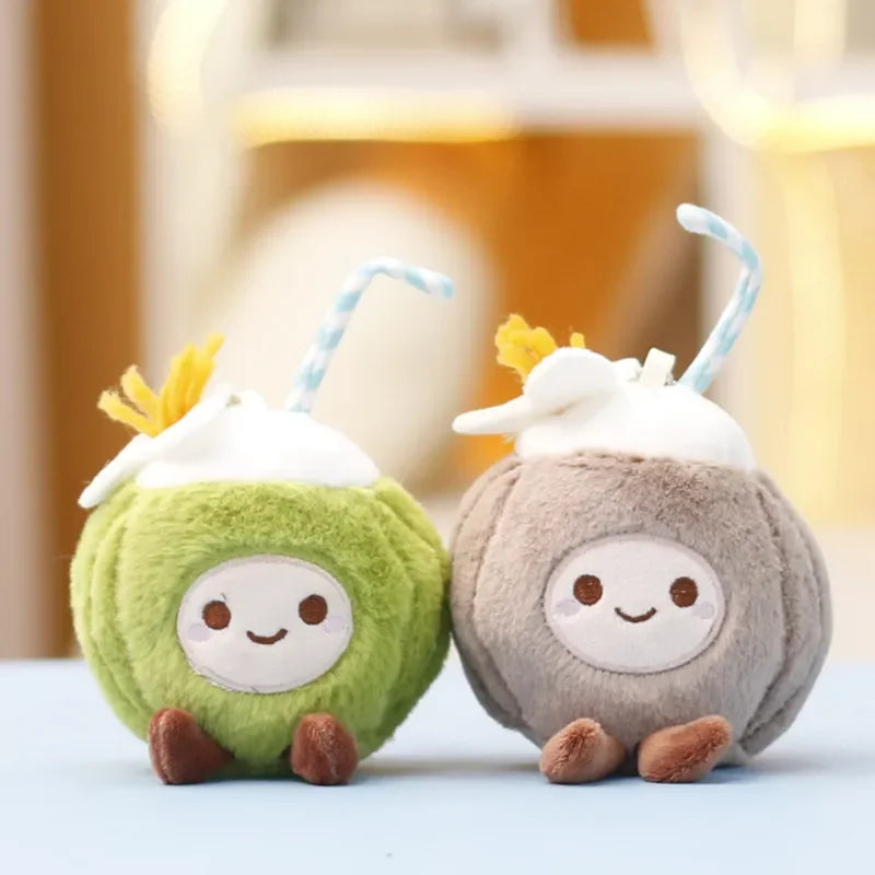 JC Island Coconut Plush Keychain