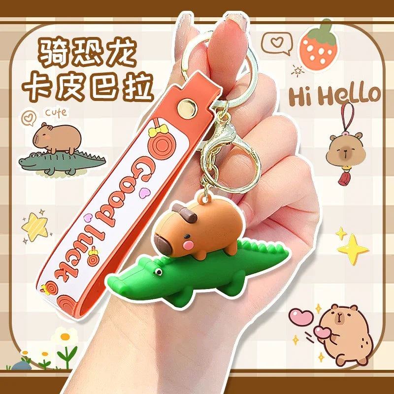 Rider Capybara 3D Keychain