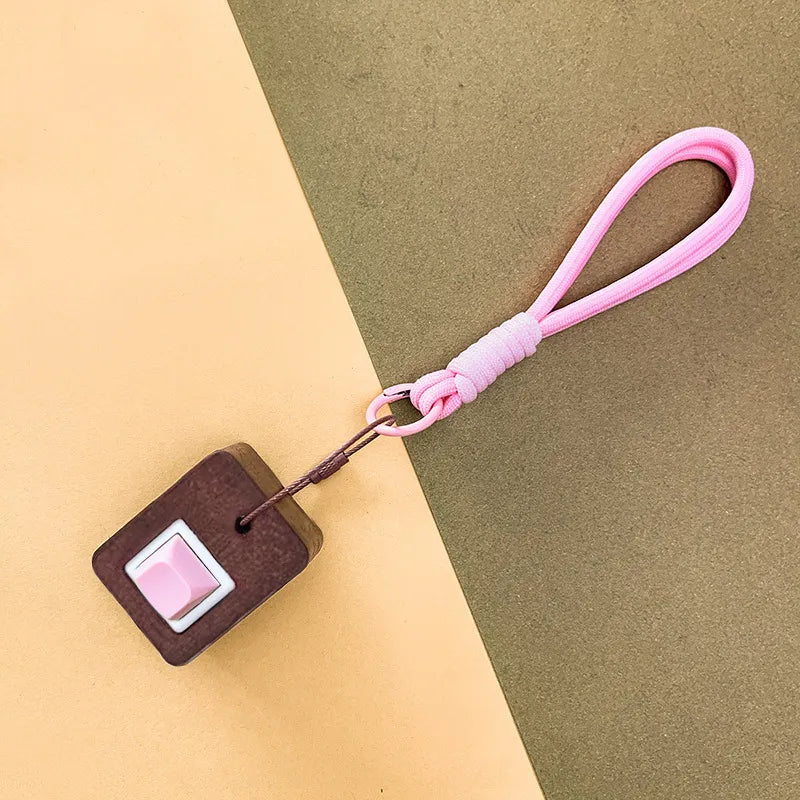 Artisan Wooden Switch Fidget Keychain