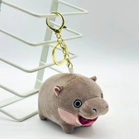 Moo Deng Pygmy Hippo Plush Keychain