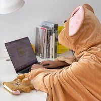 T&J Cozy Fleece Hooded Cloak Blanket