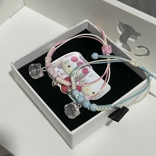 Kawaii Hello Kitty Braided Bracelet