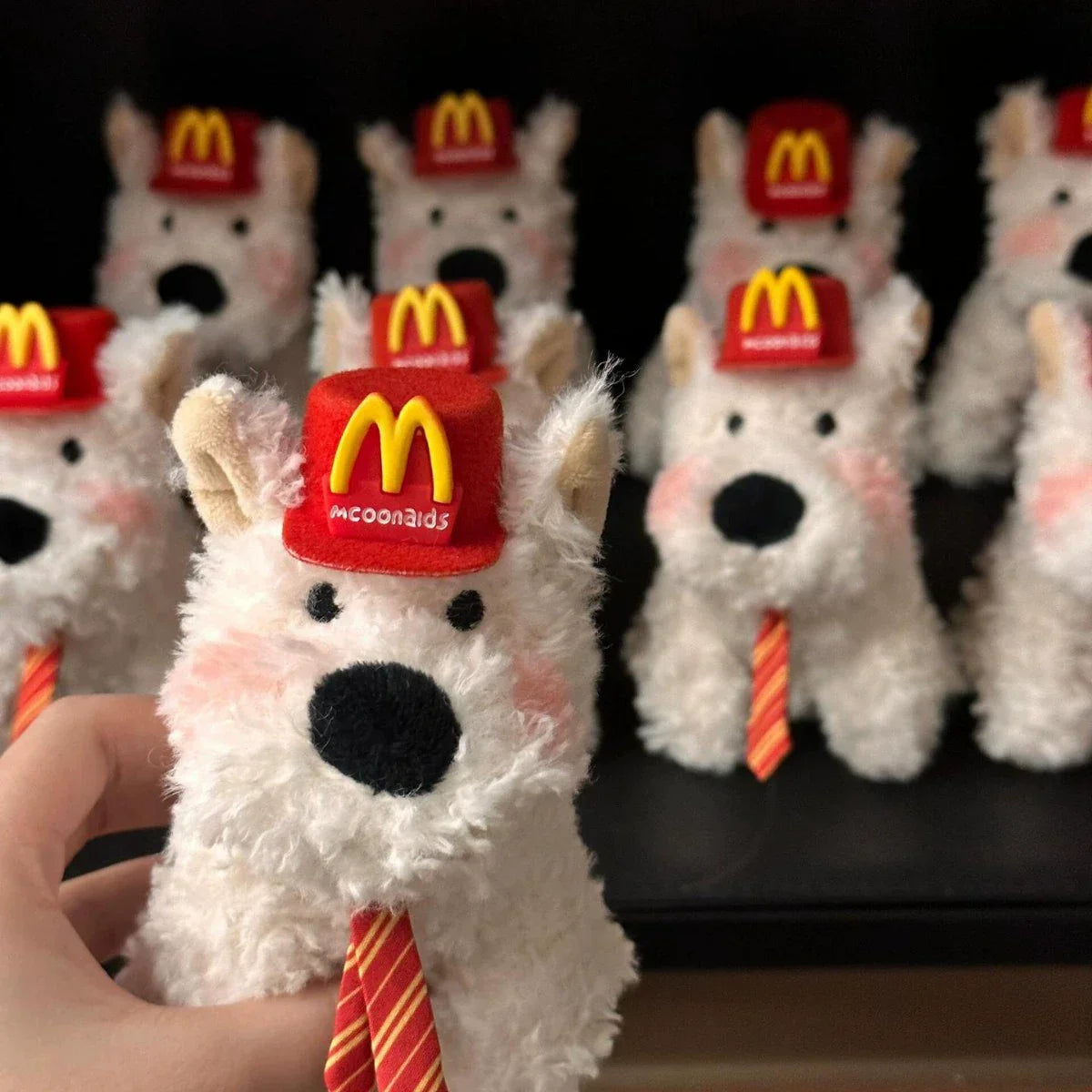 West Highland Dog McD Style Plush Keychain