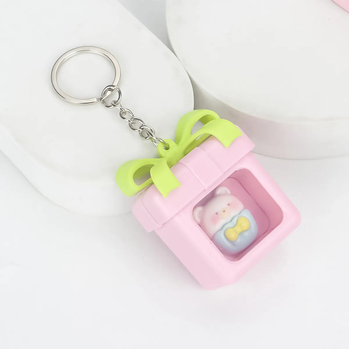 Luminous Gift Box Gummy Bear LED Keychain