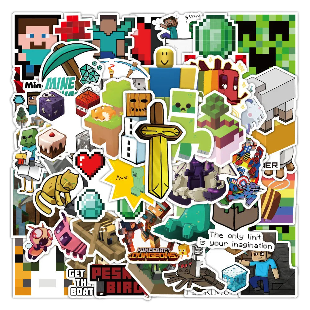 Minecraft Premium Vinyl Sticker Pack (50 Pcs)