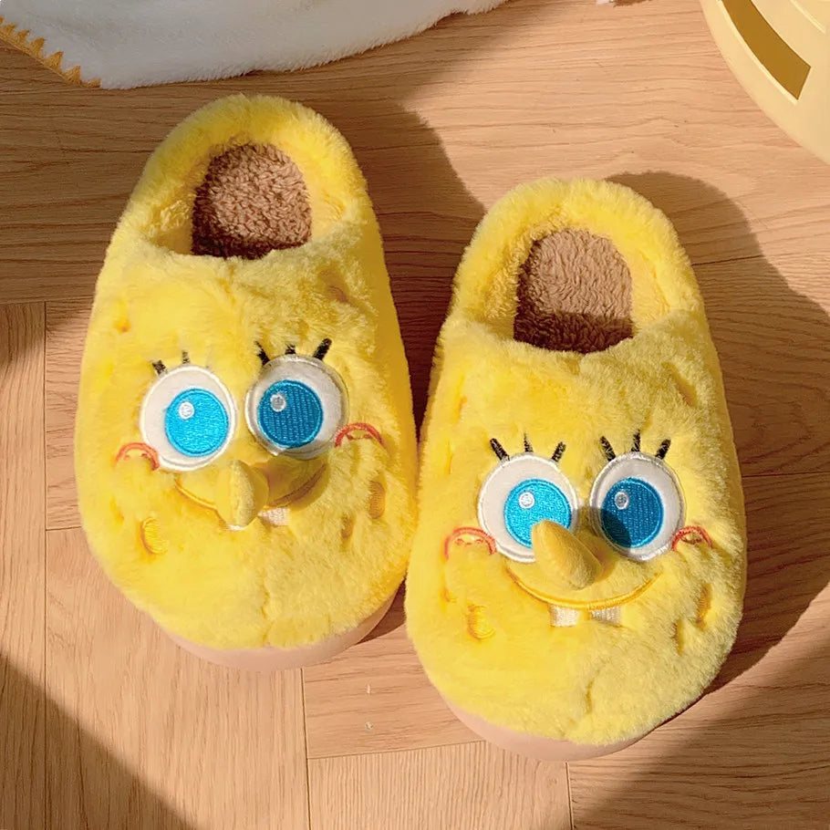 SpongeBob SquarePants Plush Fleece Slippers