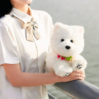 Realistic West Highland Pup Plush Backpack