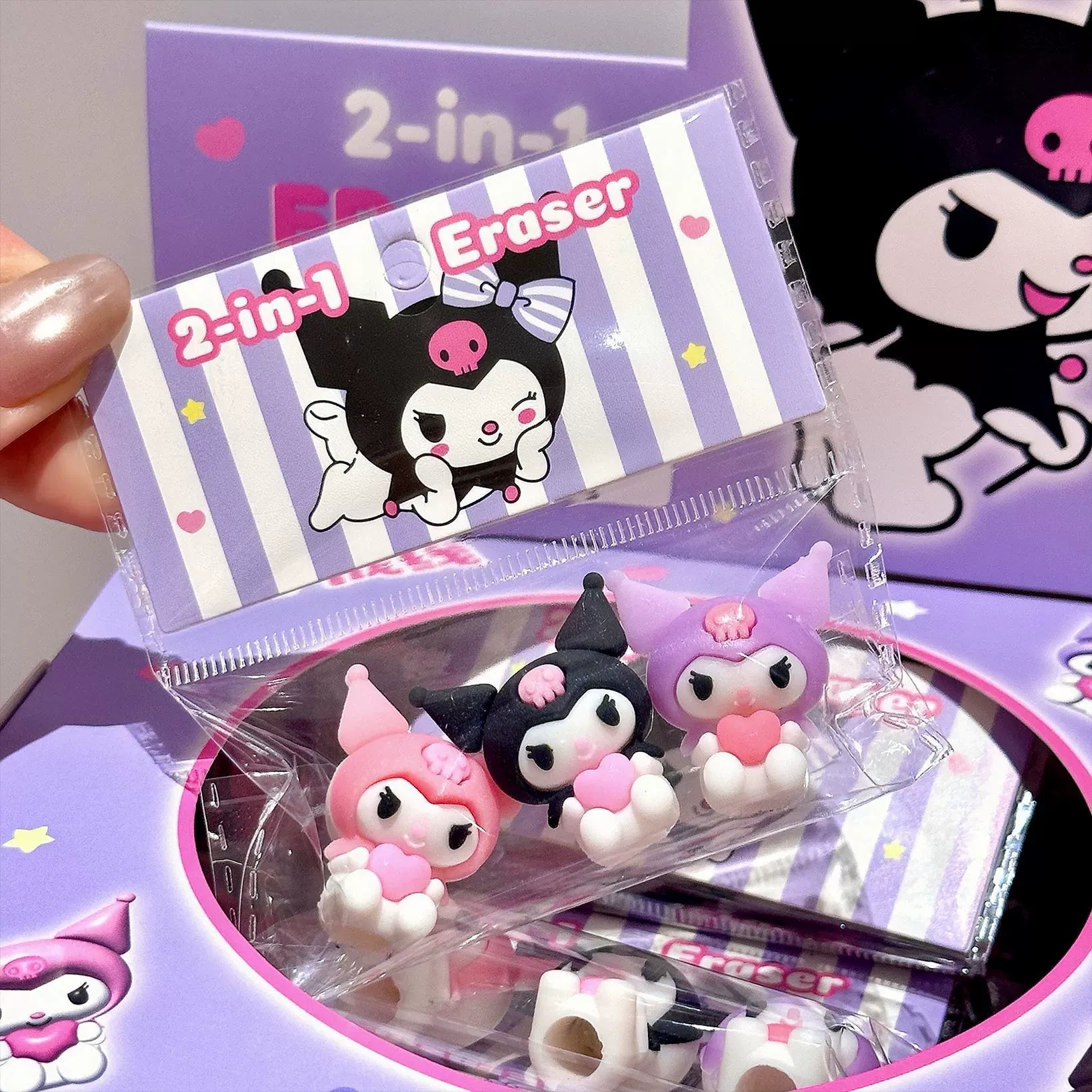 Kuromi 2-in-1 Eraser & Pencil Protective Cap