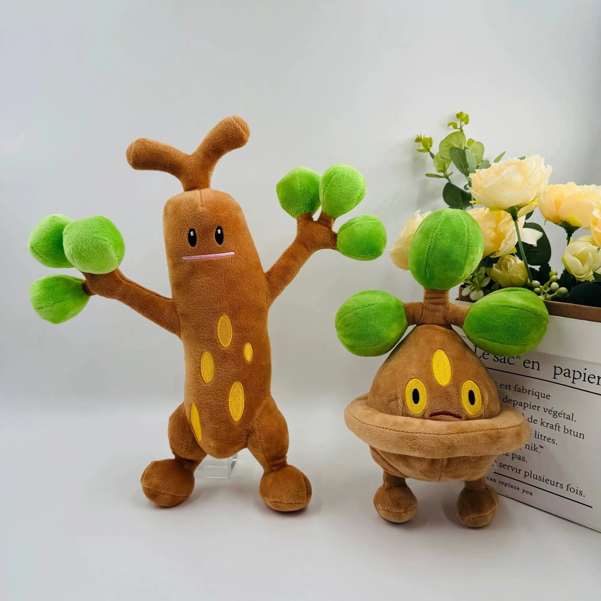 Pokimoen Sudowoodo & Bonsly Plush