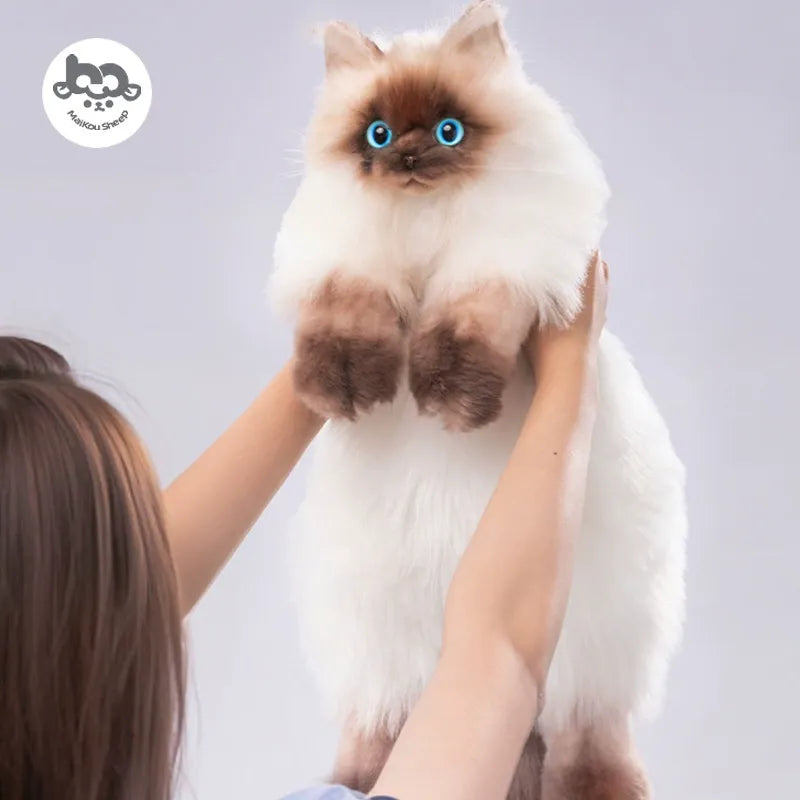 Bear Hugs Realistic Siamese Cat Plush Backpack