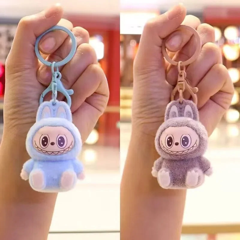 Labubu Have a Seat Mini Flock Keychain