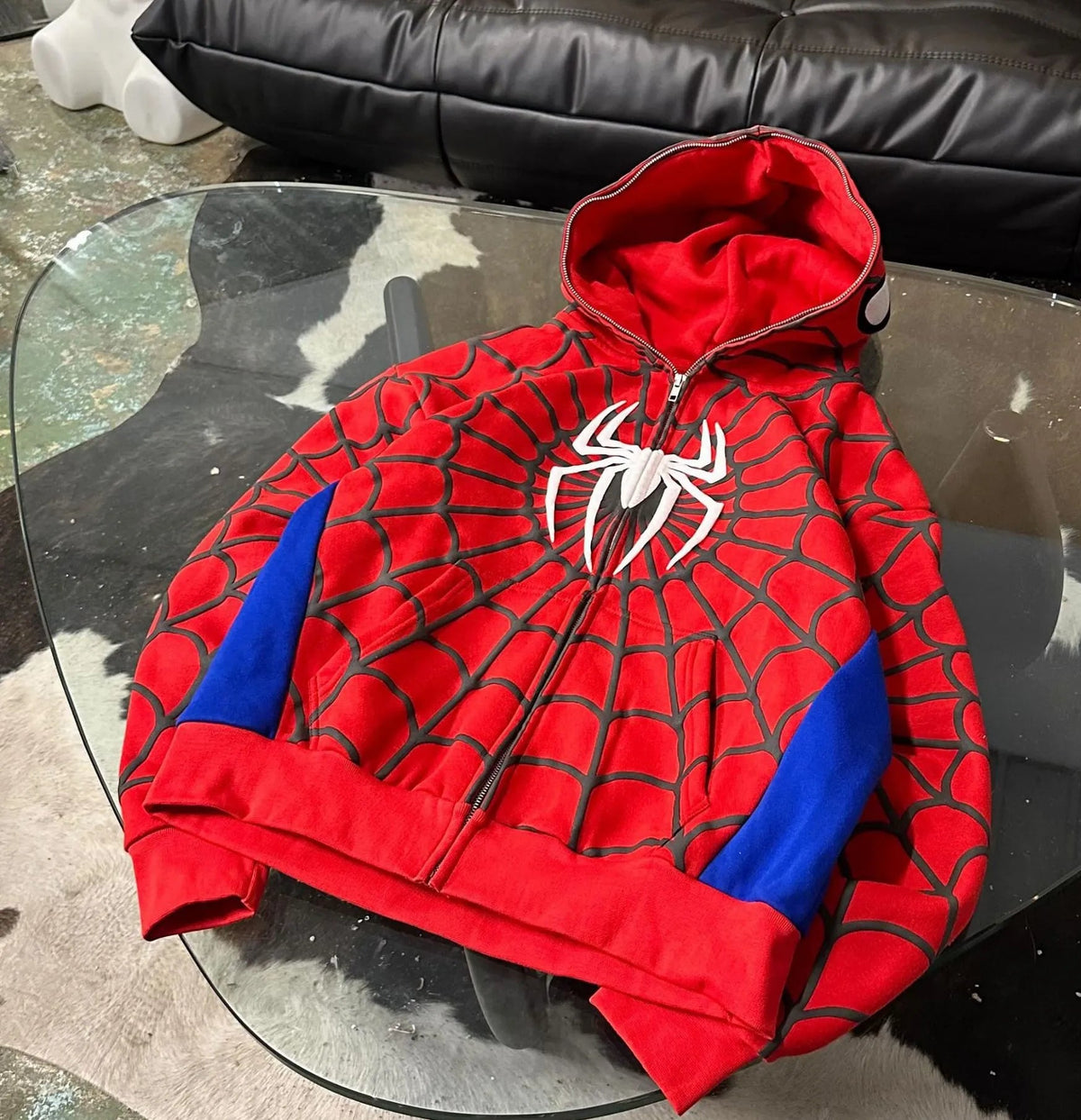 Spiderman Full Zip Mask Cosplay Hoodie