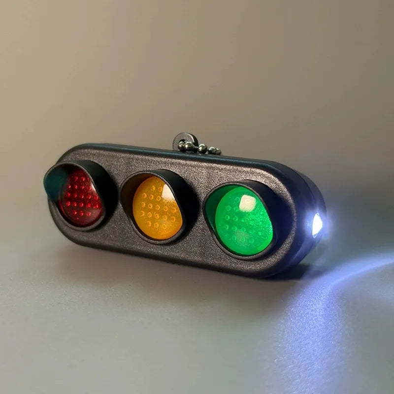 Interactive Traffic Signal Sound & LED Keychain