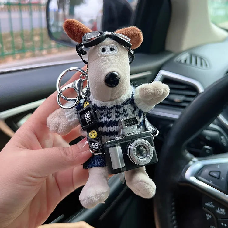 Gromit Camera Pup Plush Keychain