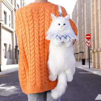 Bear Hugs Realistic White Maine Coon Cat Backpack