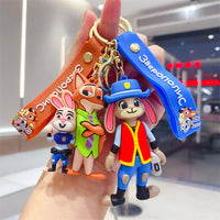 Zootopia 3D Silicone Figure Wristlet Keychain