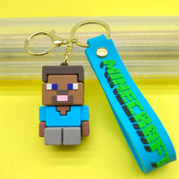 Minecraft 3D Block Mobs Silicone Keychain