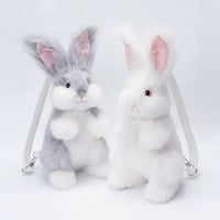Bear Hugs Realistic Angora Rabbit Plush Backpack