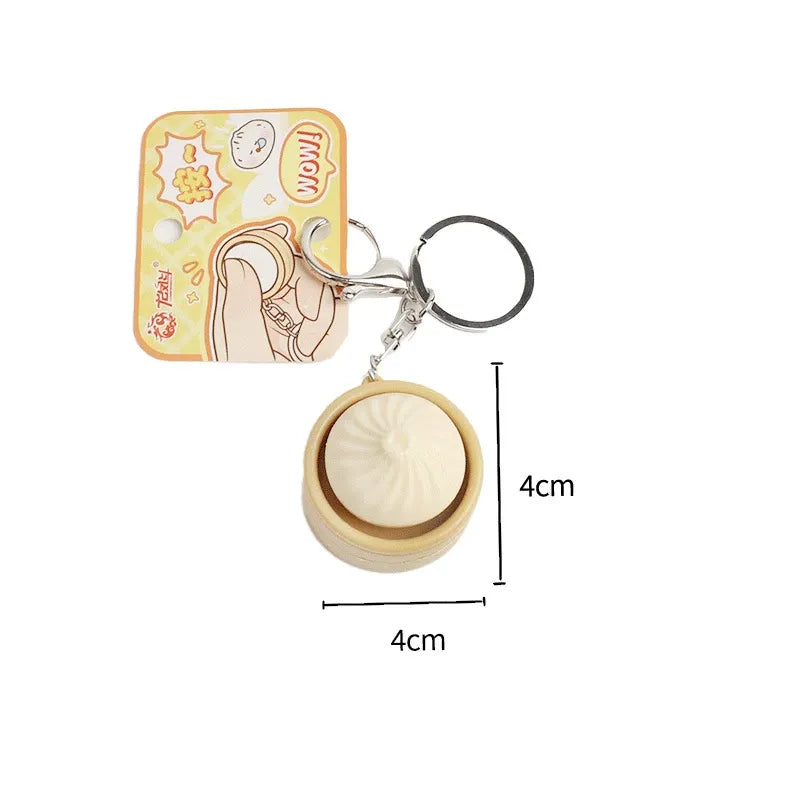 Steamed Baozi Stress Relief Keychain